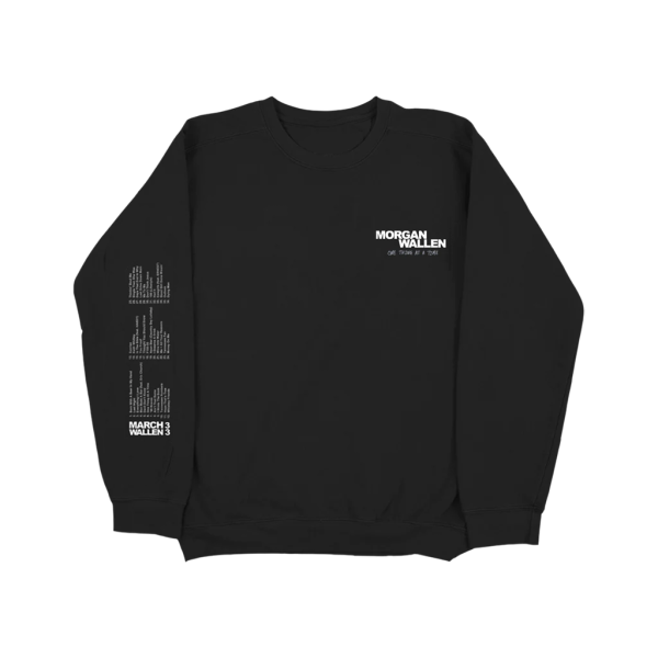 ONE THING AT A TIME ALBUM COVER BLACK CREWNECK