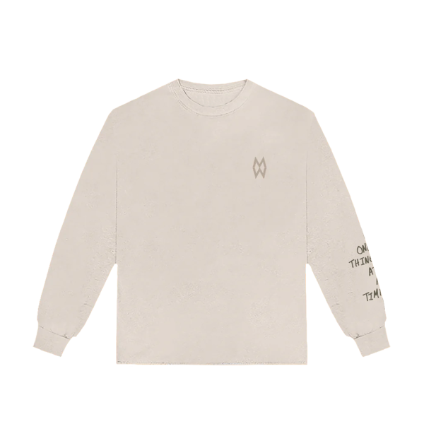 ONE THING AT A TIME ALBUM COVER OFF-WHITE LONG SLEEVE T-SHIRT